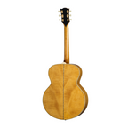 Epiphone Inspired by Gibson 1957 SJ-200 electric guitar in antique natural finish with hard case, showcasing the instrument's body and details.