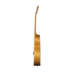 Epiphone Inspired by Gibson 1957 SJ-200 electric guitar in antique natural finish, shown in its hard case.