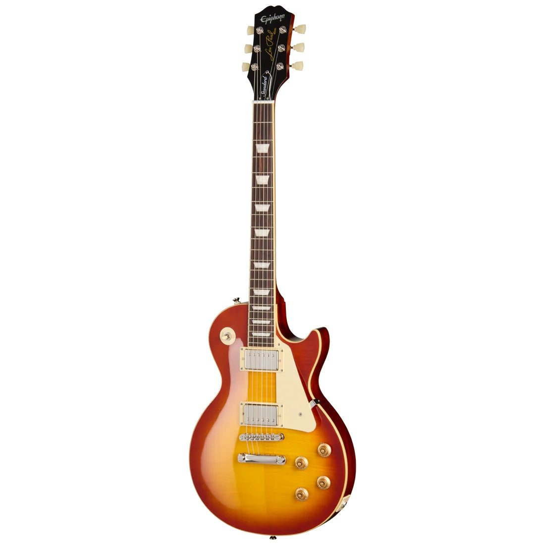 Epiphone Les Paul Std 50's Figured Washed Cherry Sunburst - Incl Bag