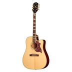 Acoustic guitar by Epiphone, Hummingbird Standard EC in natural finish, featuring a dreadnought body and decorative pickguard.