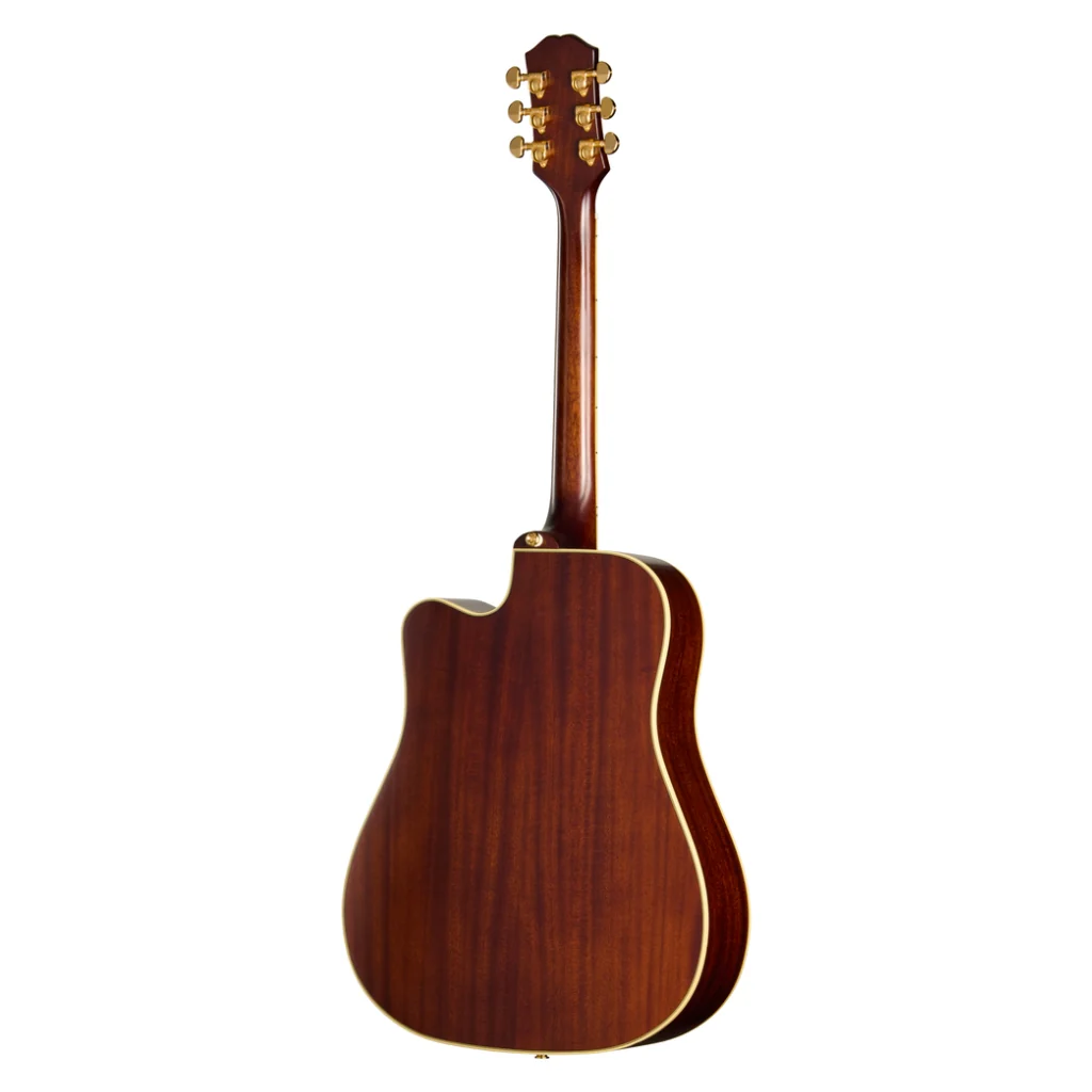 Epiphone Hummingbird Standard EC acoustic guitar with natural finish, showing detailed body and soundhole in the image.