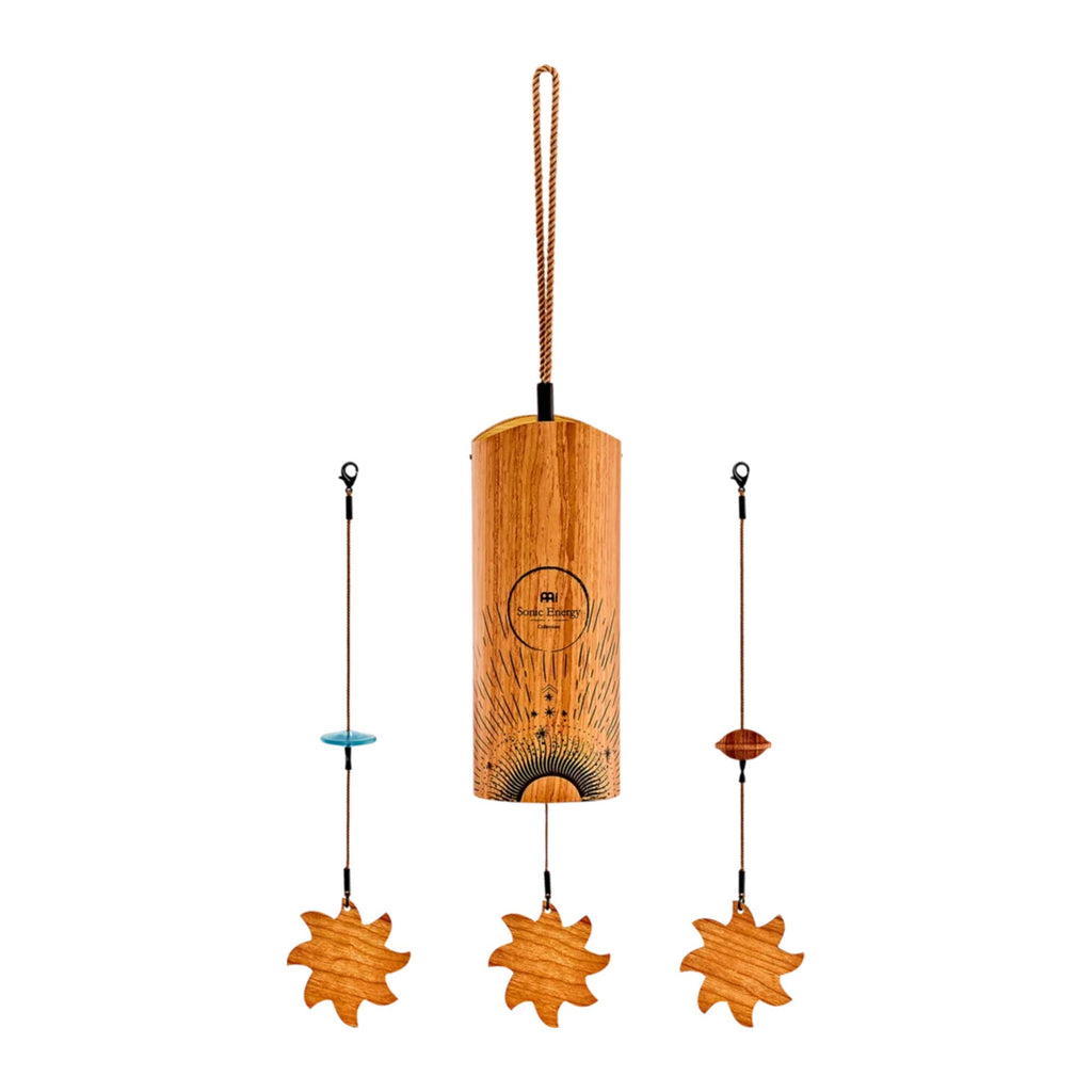 Meinl Aurora Cosmic Bamboo Chime, hand percussion instrument with metallic and bamboo elements, used for musical and artistic performances.