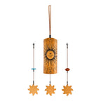 Meinl CBCSOL Sol Cosmic Bamboo Chime, hand percussion accessory with metal tubes and wooden frame, in natural finish.