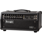 Mesa Boogie John JP2 100/60 watt guitar amplifier head with control knobs and logo display on black metal chassis.