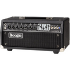 Mesa Boogie Mark IIC+ guitar amplifier head with control knobs and brand logo, high-quality tube amp for electric guitars.