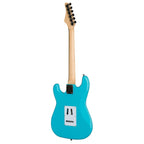Kramer Focus VT211S electric guitar in vibrant teal color, featuring a sleek body and modern design for musicians.