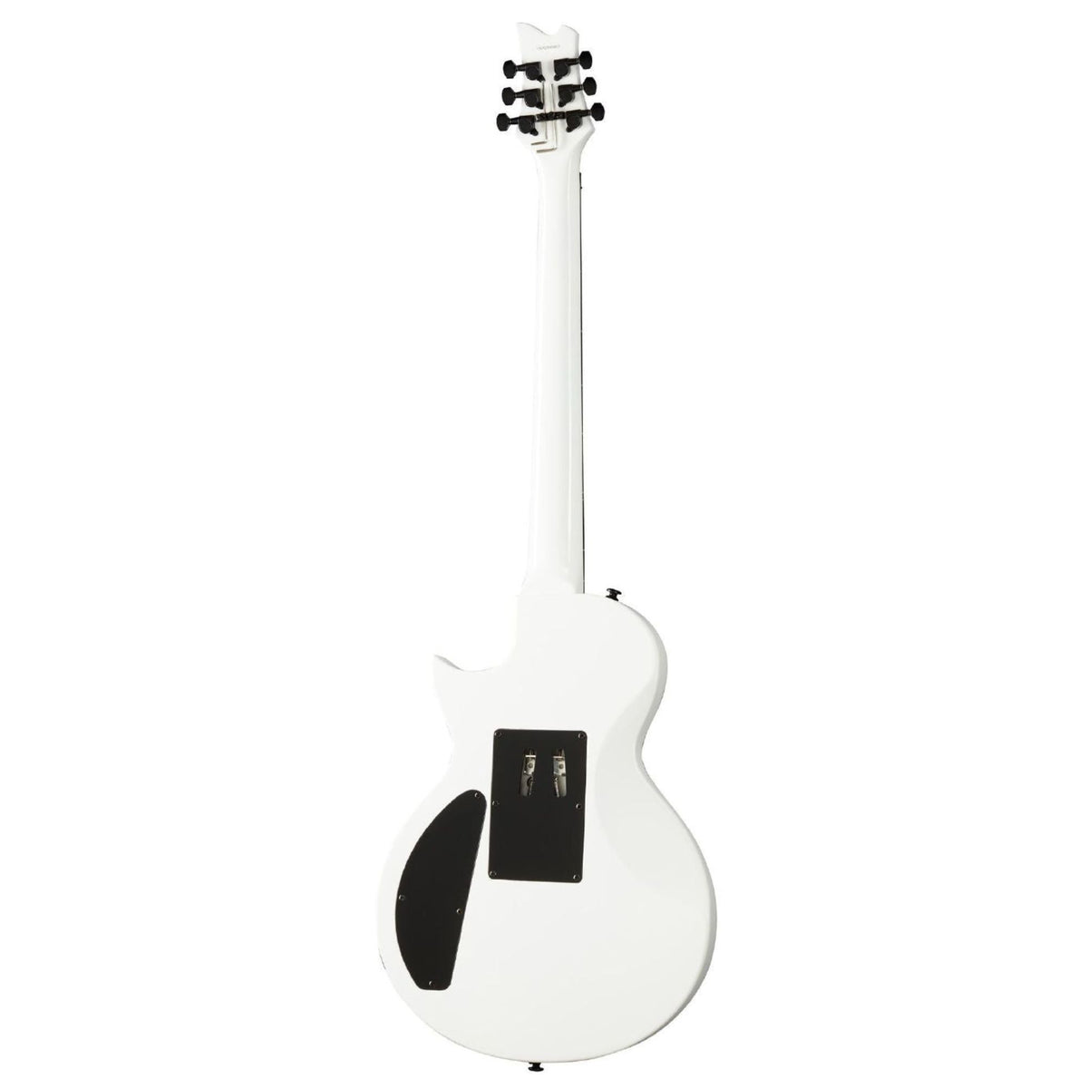 Kramer Assault 220 electric guitar in Alpine White with a sleek body and maple neck, perfect for rock and metal music.