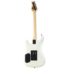Kramer Pacer electric guitar in vintage pearl white with black hardware and a maple neck, showcasing its sleek design and classic style.