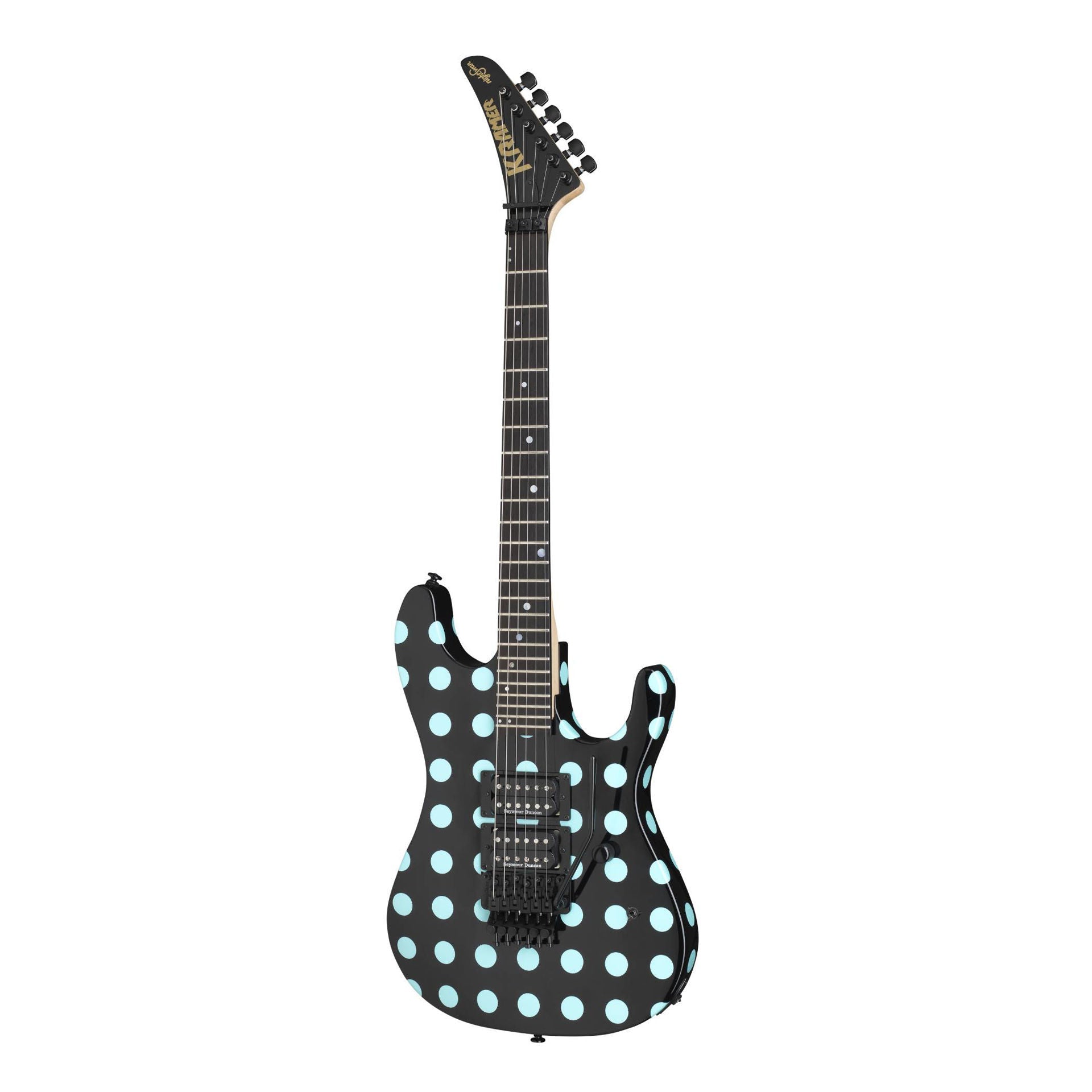 Kramer Nightswan Electric Guitar - Black/Blue Polka Dot