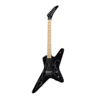 Kramer Tracii Guns Gunstar Voyager electric guitar in black with ghost flame finish, featuring sleek body and dual humbucker pickups.