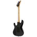 Kramer Nightswan electric guitar in jet black metallic finish, showcasing sleek body and hardware, designed for rock music enthusiasts.