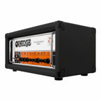 Orange Rockerverb 50H MKIII guitar amp head in black, featuring control knobs and input jacks for electric guitar.
