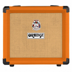 Orange Crush 12W 1x6 guitar combo amplifier showing a compact orange amp with control knobs and speaker grille.