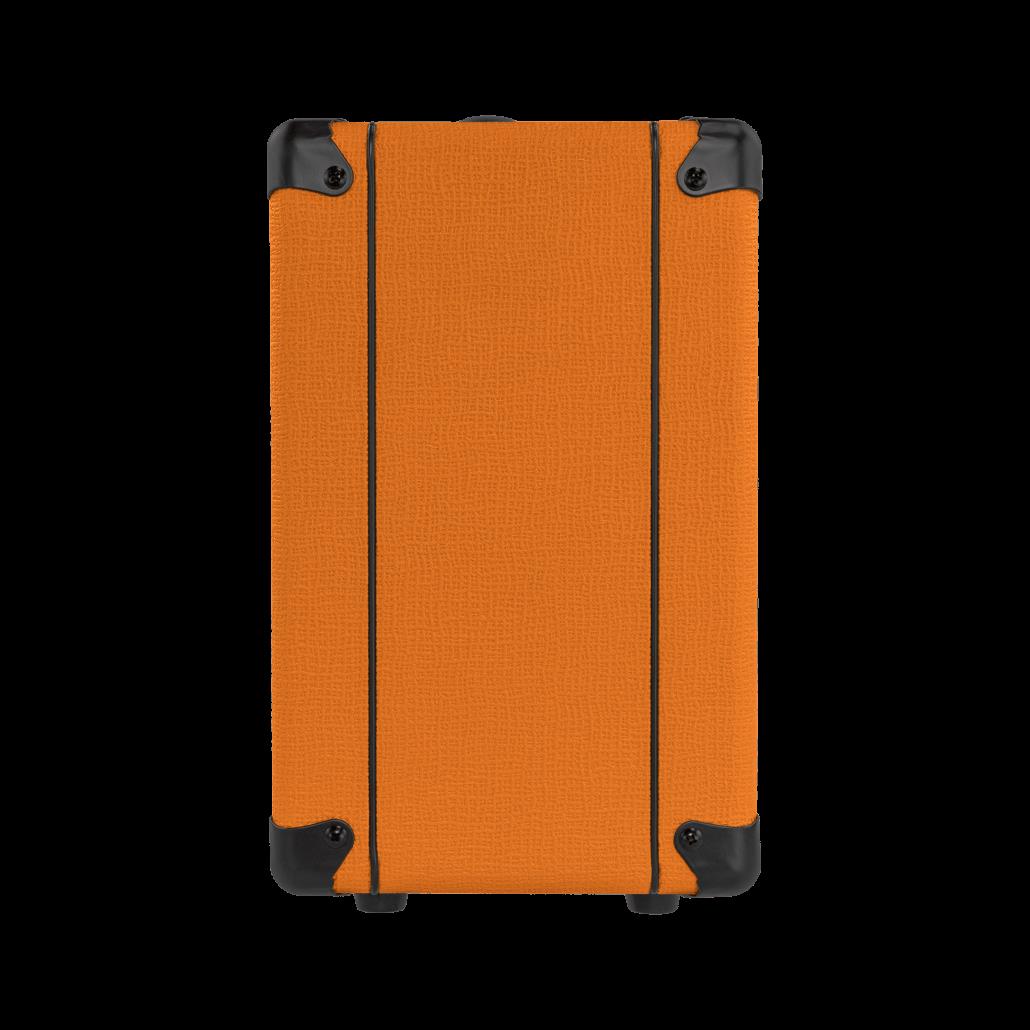 Orange Crush 20 guitar amplifier with orange casing, control knobs, and input jack, designed for electric guitars.