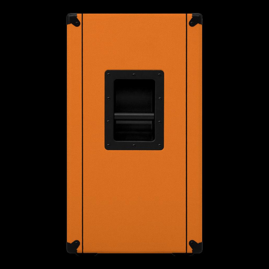 Orange Crush Pro CRPRO412 4x12 guitar amplifier cabinet with orange grille cloth and rugged wood construction.