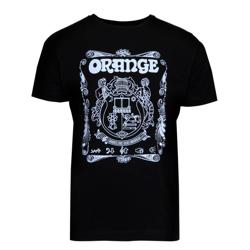 Orange Crest T-Shirt - Large - Black