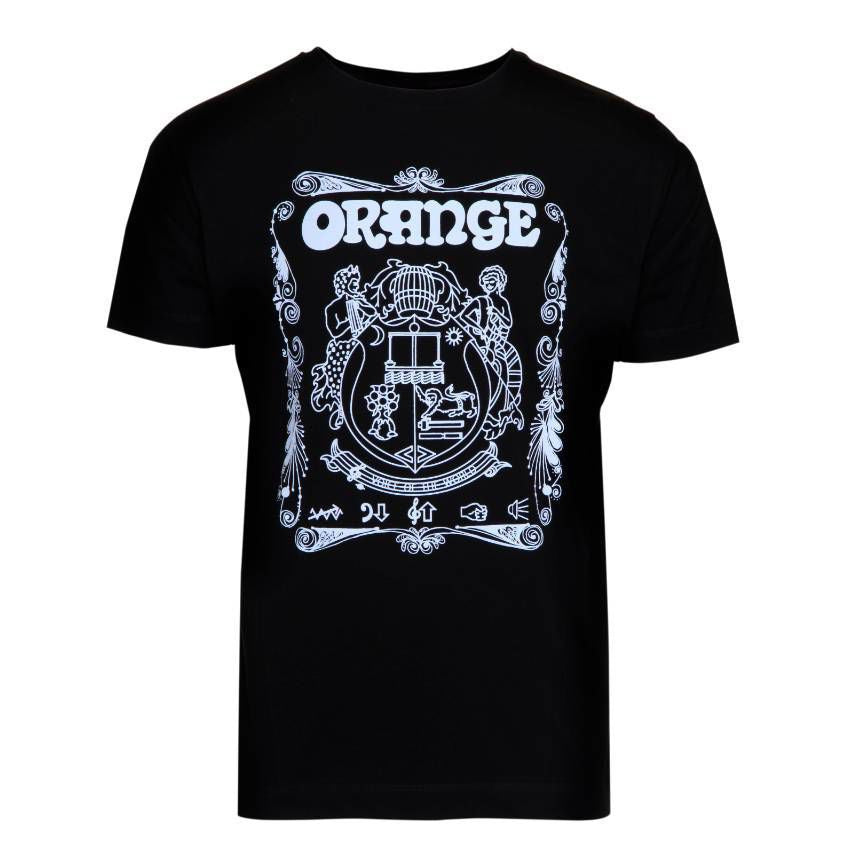 Orange Crest T-Shirt - Large - Black