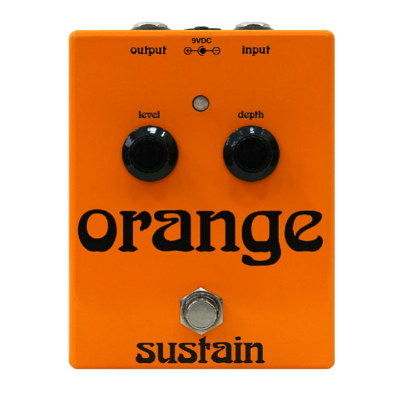 Orange Sustain Guitar Effects Pedal