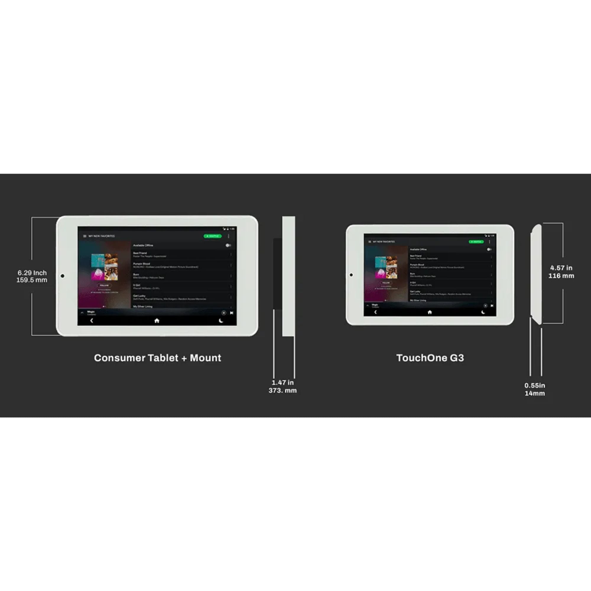TouchOne 7 White Touchscreen