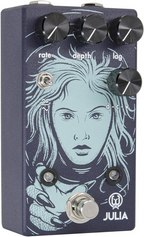 Walrus Audio Julia V2 chorus and vibrato effects pedal with control knobs and input/output jacks on a white background.