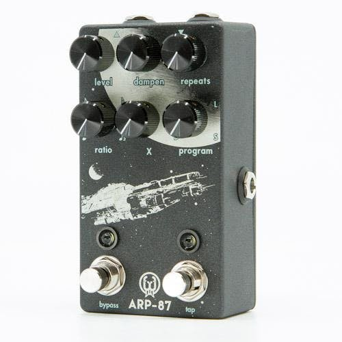 Walrus Audio ARP-87 multi-function delay effects pedal with knobs and input/output jacks, designed for guitar effects processing.