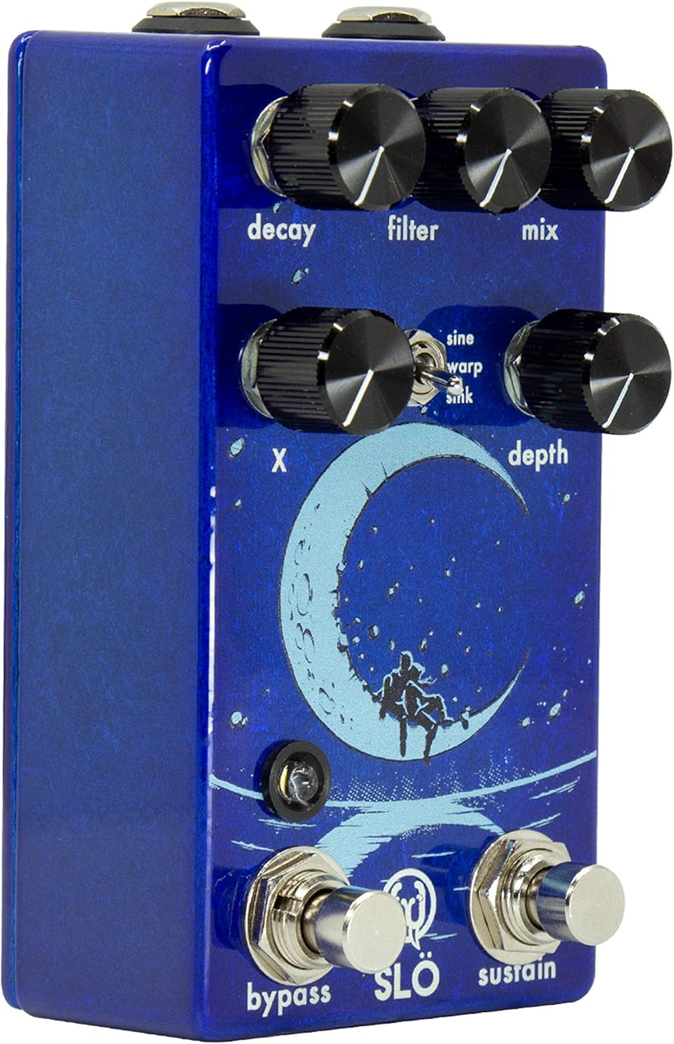 Walrus Audio Slo multi-texture reverb effects pedal with control knobs and input/output jacks for guitar or instrument use.