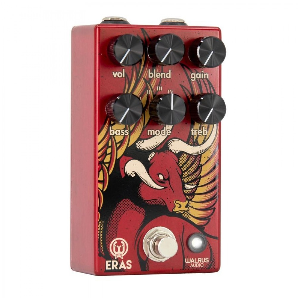 Walrus Audio Eras Five State distortion effects pedal, compact guitar effects pedal with multiple distortion tones and controls.