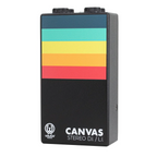 Walrus Audio Canvas stereo dual line isolator and D.I. box for effects pedals, with input and output jacks on a compact metal enclosure.