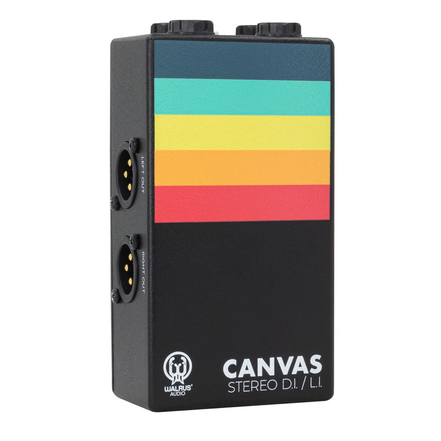 Walrus Audio Canvas stereo dual line isolator and D.I. box for effects pedals, compact audio interface with input and output jacks