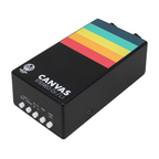 Walrus Audio Canvas stereo dual line isolator and D.I. box for effects pedals, with input and output jacks and compact design.