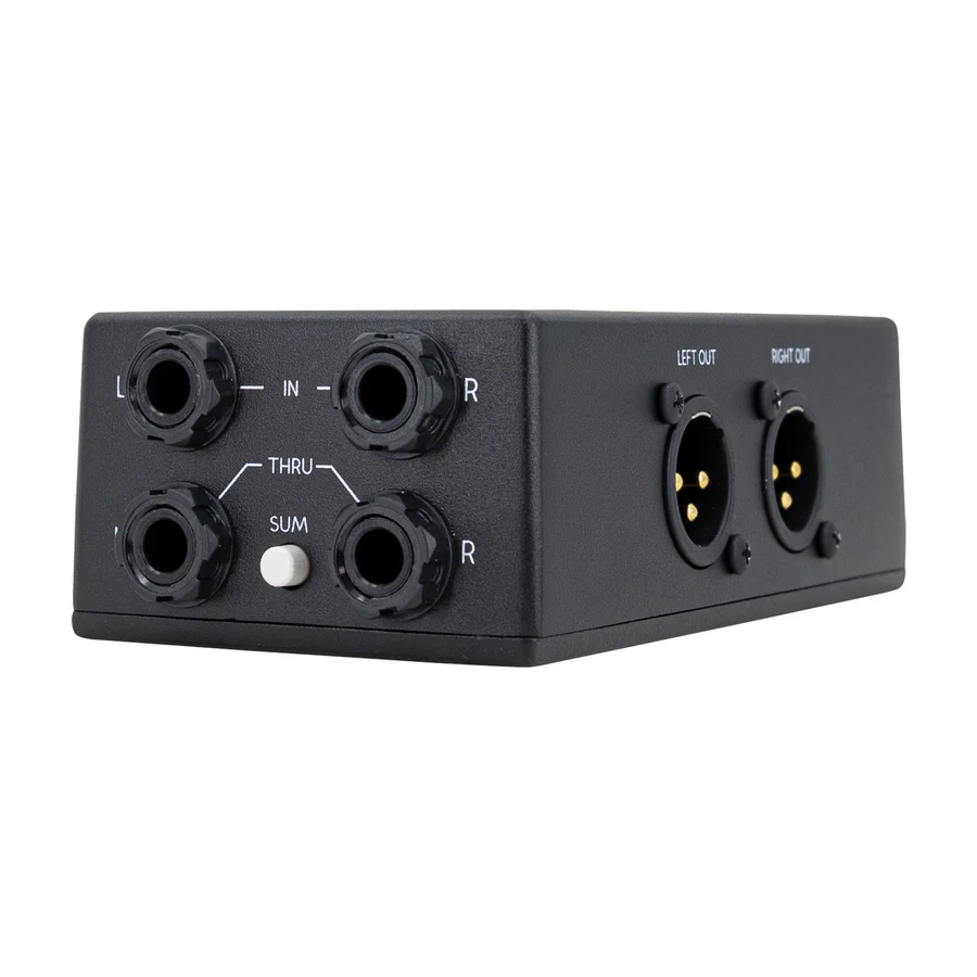 Walrus Audio Canvas Stereo Dual Line Isolator D.I. Box effects pedal with input and output jacks, compact design for audio signal isolation