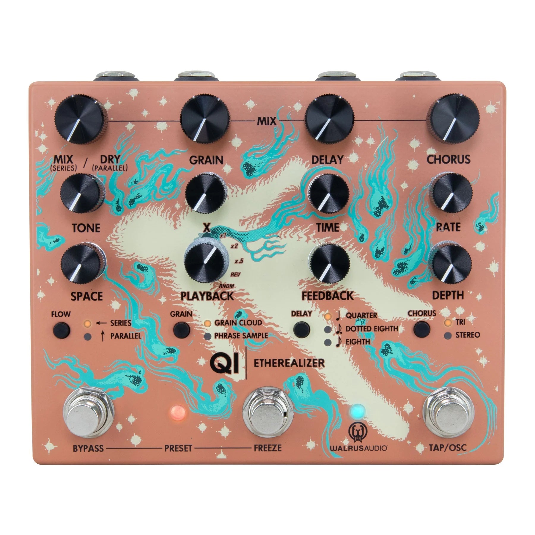 Walrus Audio Qi Etherealizer Effects Pedal - Terracotta