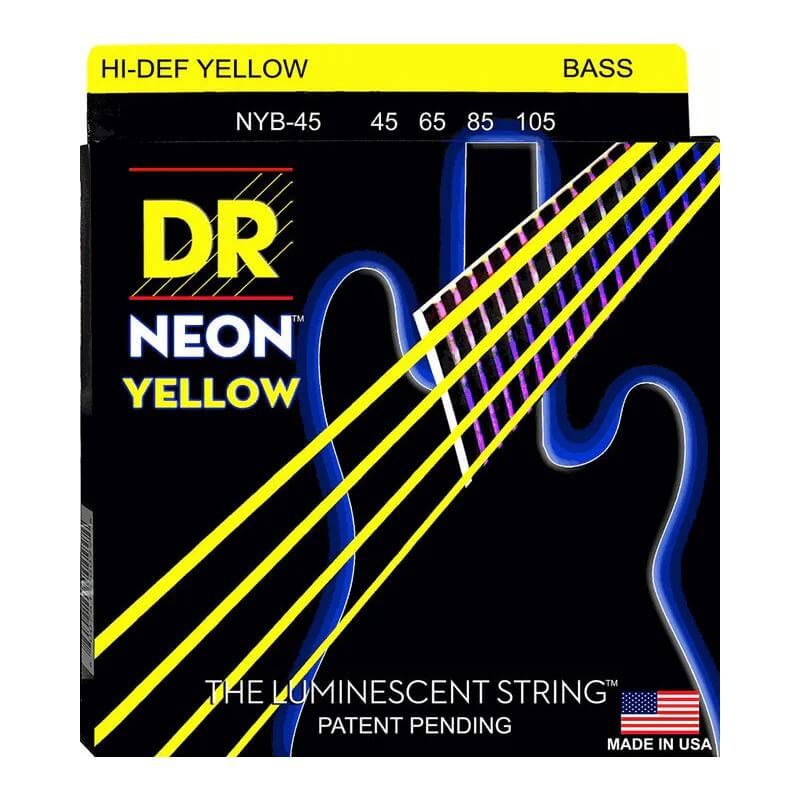 DR NEON NYB-45 Medium Coated Bass String Set (45 - 105) - Yellow