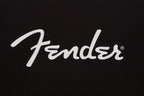 Black Fender Spaghetti Logo T-Shirt for guitar enthusiasts, featuring the iconic Fender logo in a stylish design.