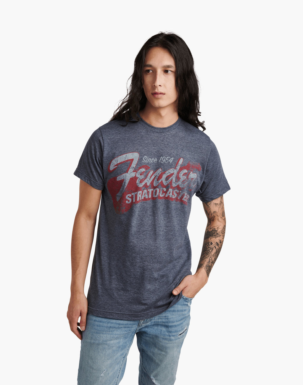 Fender Since 1954 Strat T-Shirt in Blue (Large)