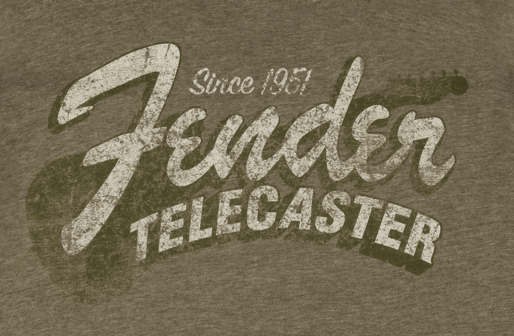 Fender Since 1951 Telecaster T-Shirt Military - Heather Green (S)