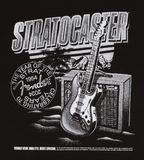 Fender Stratocaster 70th Anniversary T-Shirt - Black (L)
