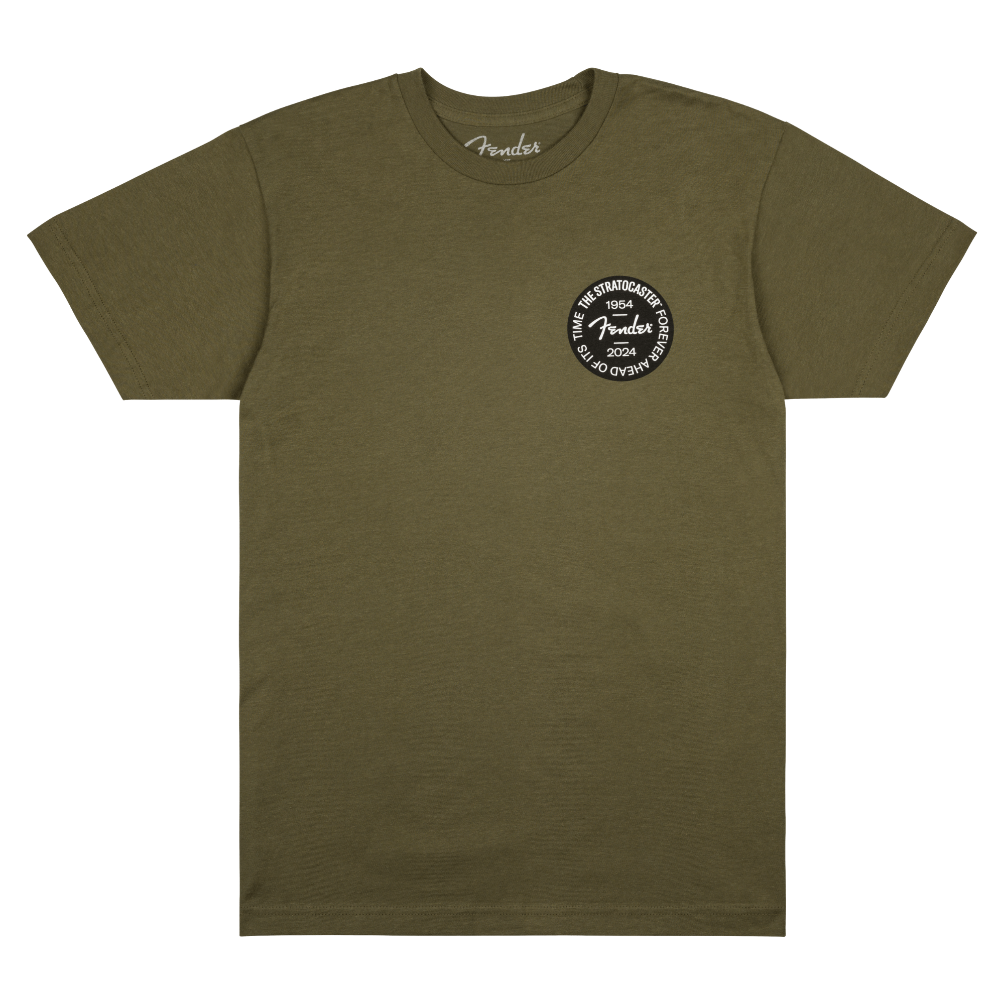 Fender Stratocaster 70th Anniversary Badge T-Shirt - Olive (M)
