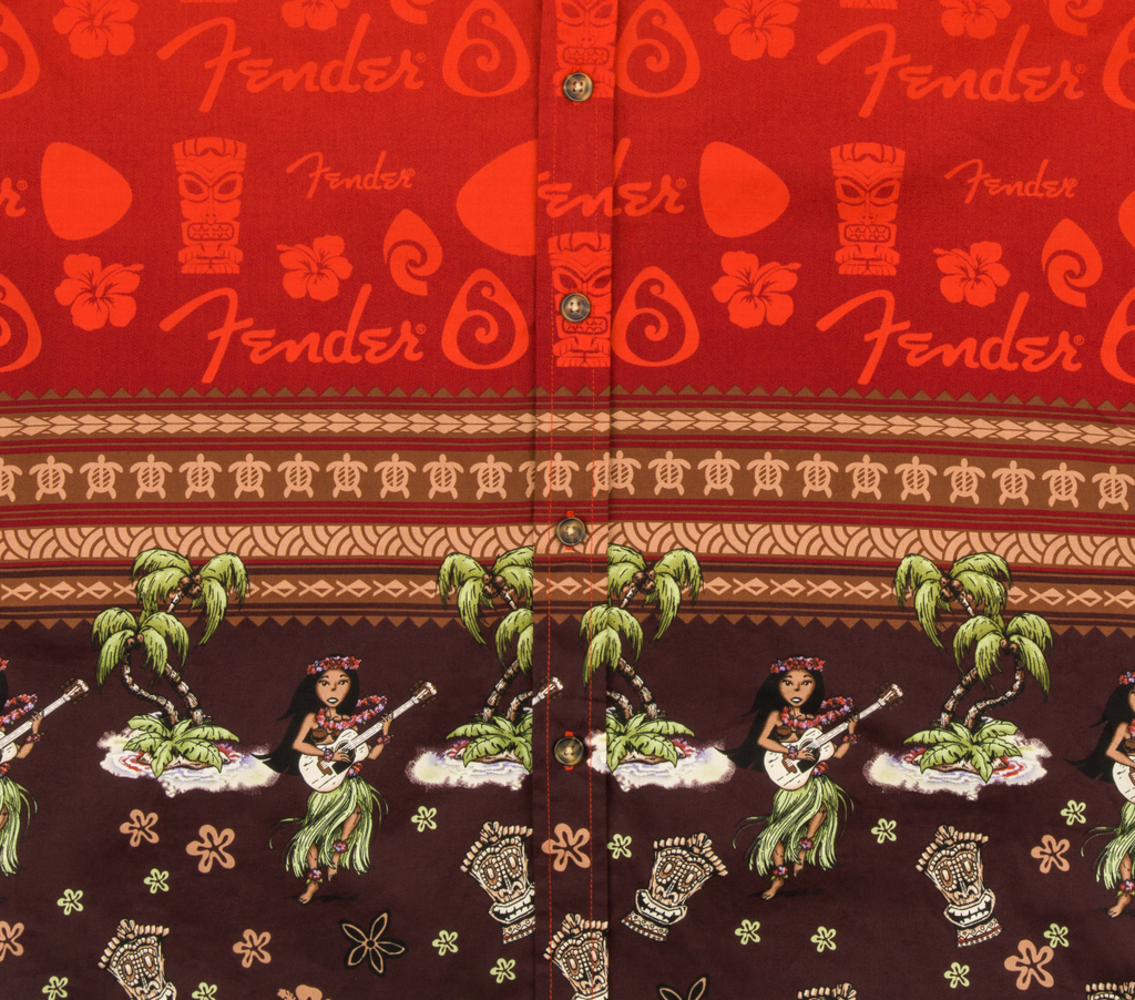 Fender The Hawaiian Multi Button Up Shirt (Large)