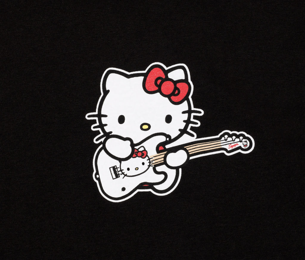 Fender Hello Kitty Sm Front Hit Logo Tee - Black (XL)