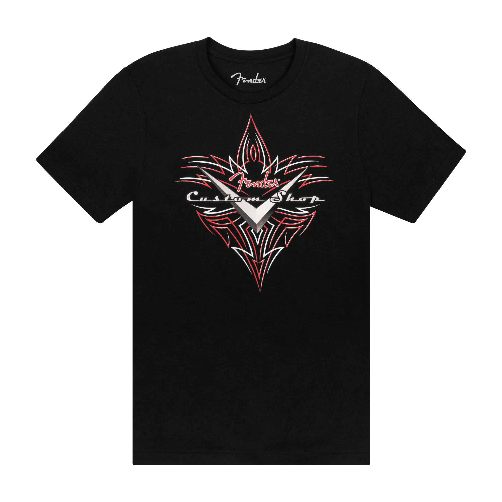 Fender Custom Shop Pinstripe T-Shirt - Black (S)