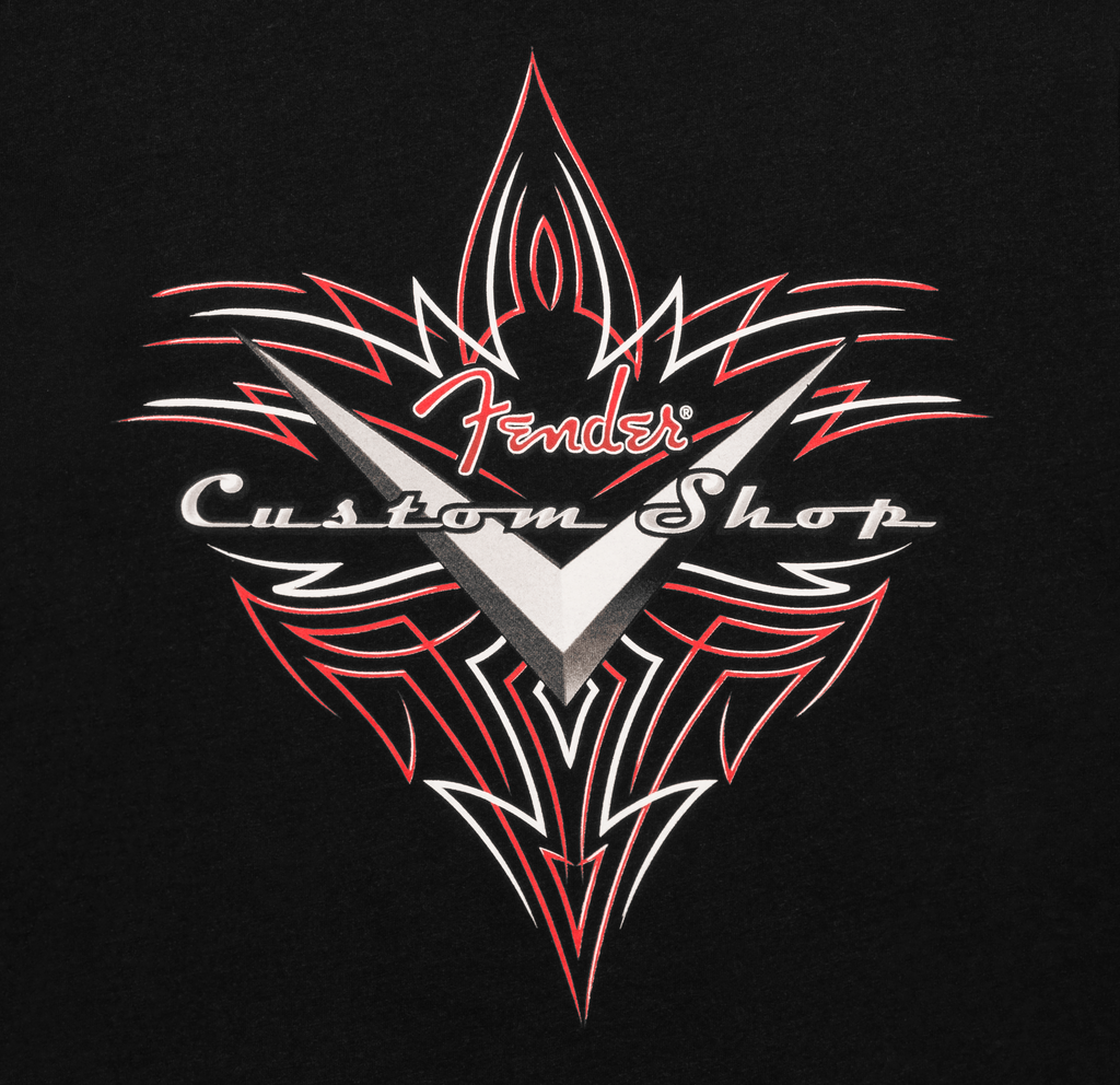 Fender Custom Shop Pinstripe T-Shirt - Black (S)
