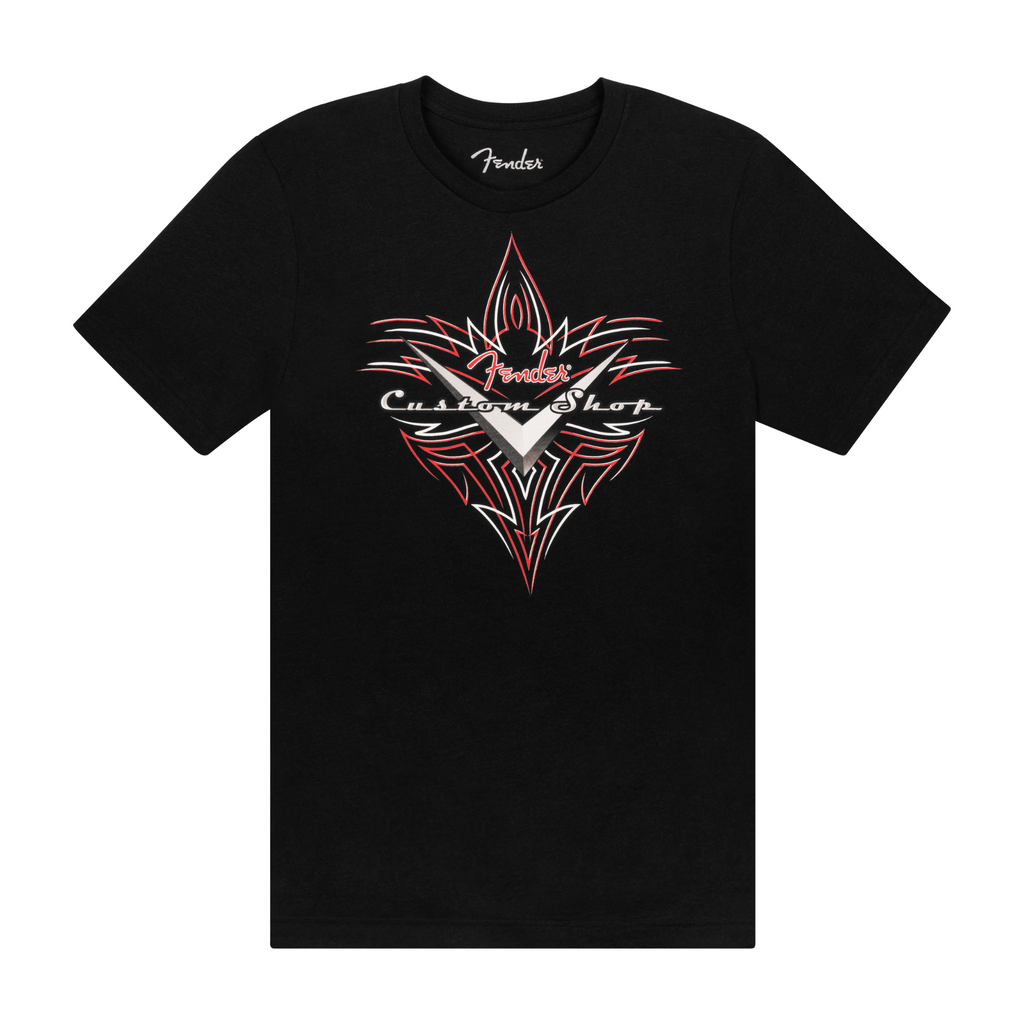 Fender Custom Shop Pinstripe T-Shirt - Black (S)