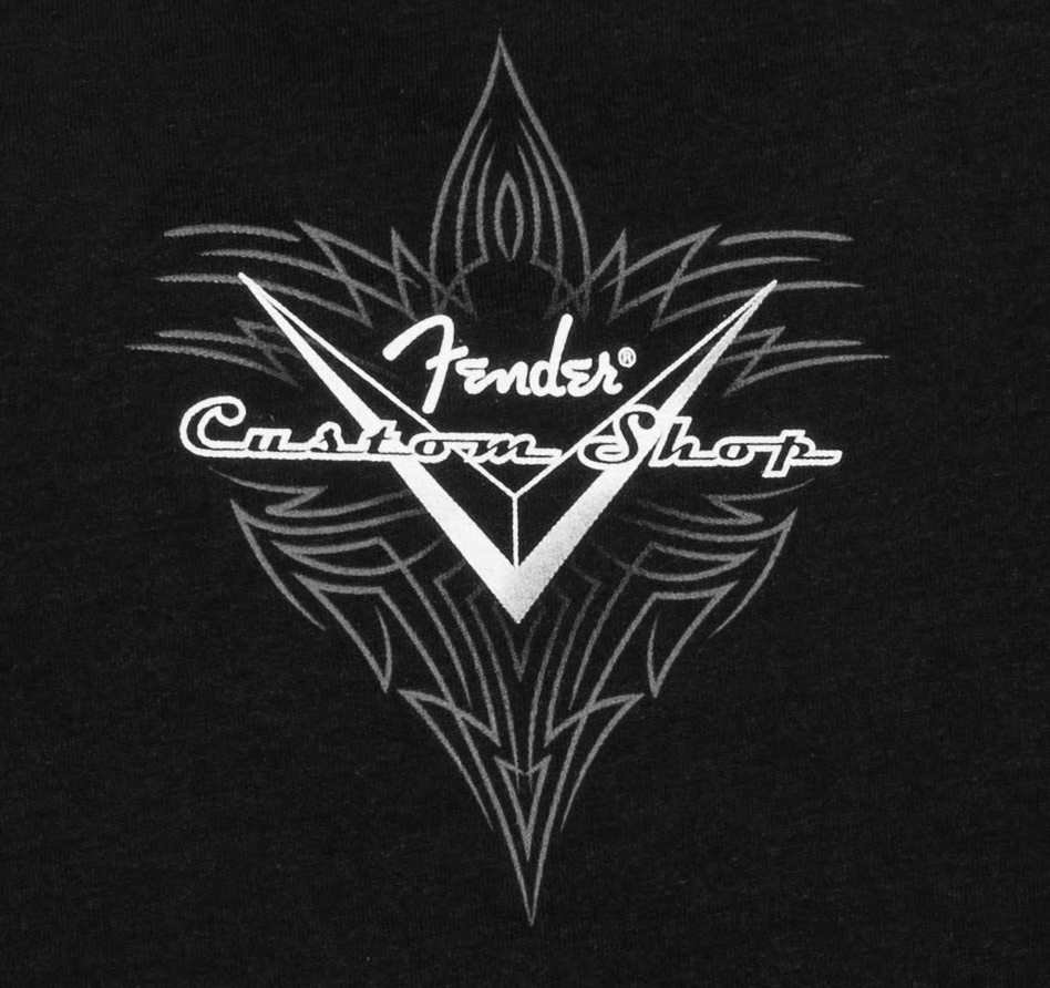 Fender Custom Shop Pinstripe T-Shirt - Black (XL)