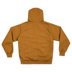 Fender Utility Canvas Jacket in saddle color, size medium, featuring durable fabric and practical design for guitar enthusiasts.