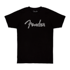 Fender Spaghetti Logo Wavy Checker T-Shirt - B&W Checker (L)