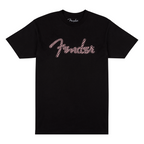 Fender Spaghetti Logo Wavy Checker Tee, Pink Checker, L