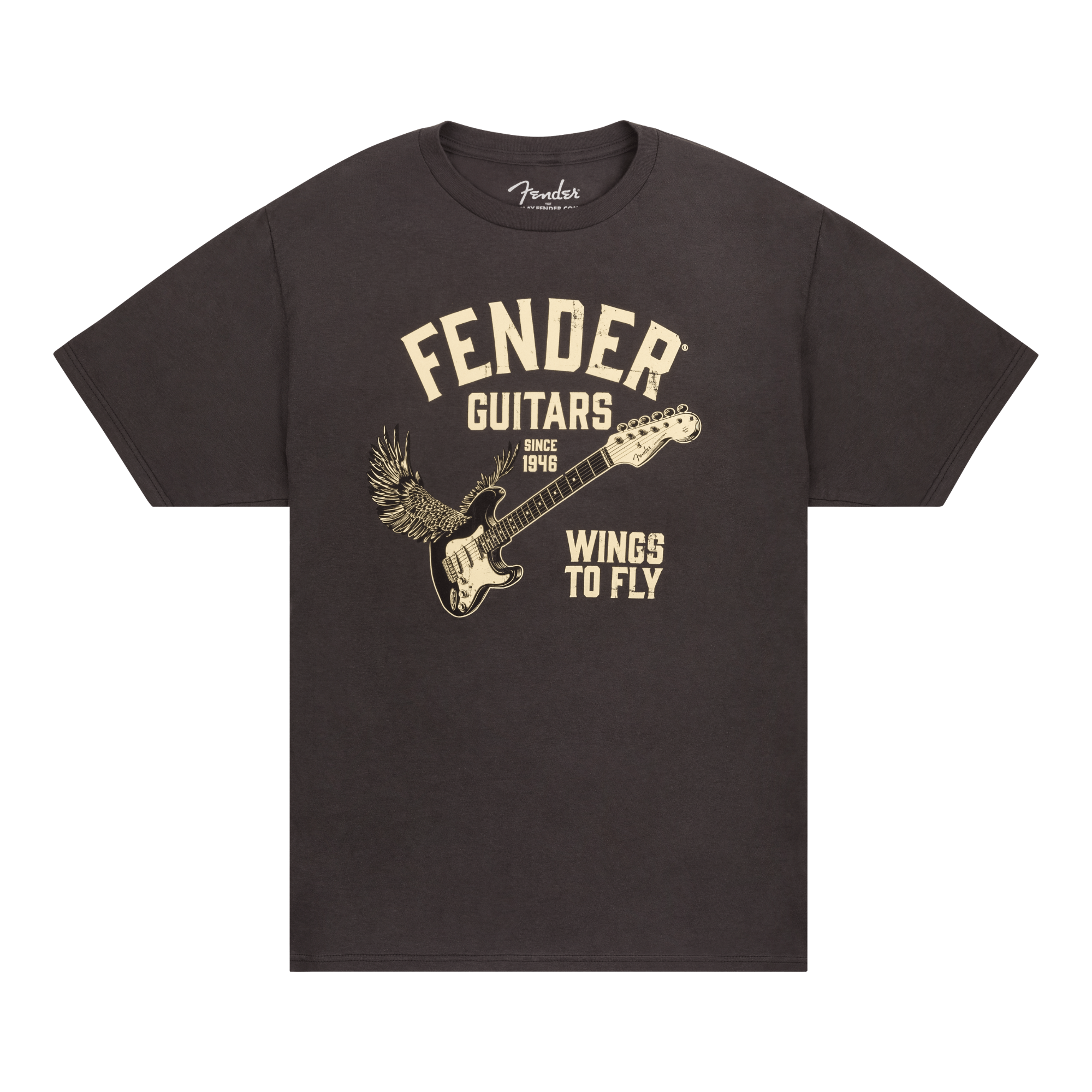 Fender Wings To Fly T-Shirt - Vintage Black (XL)