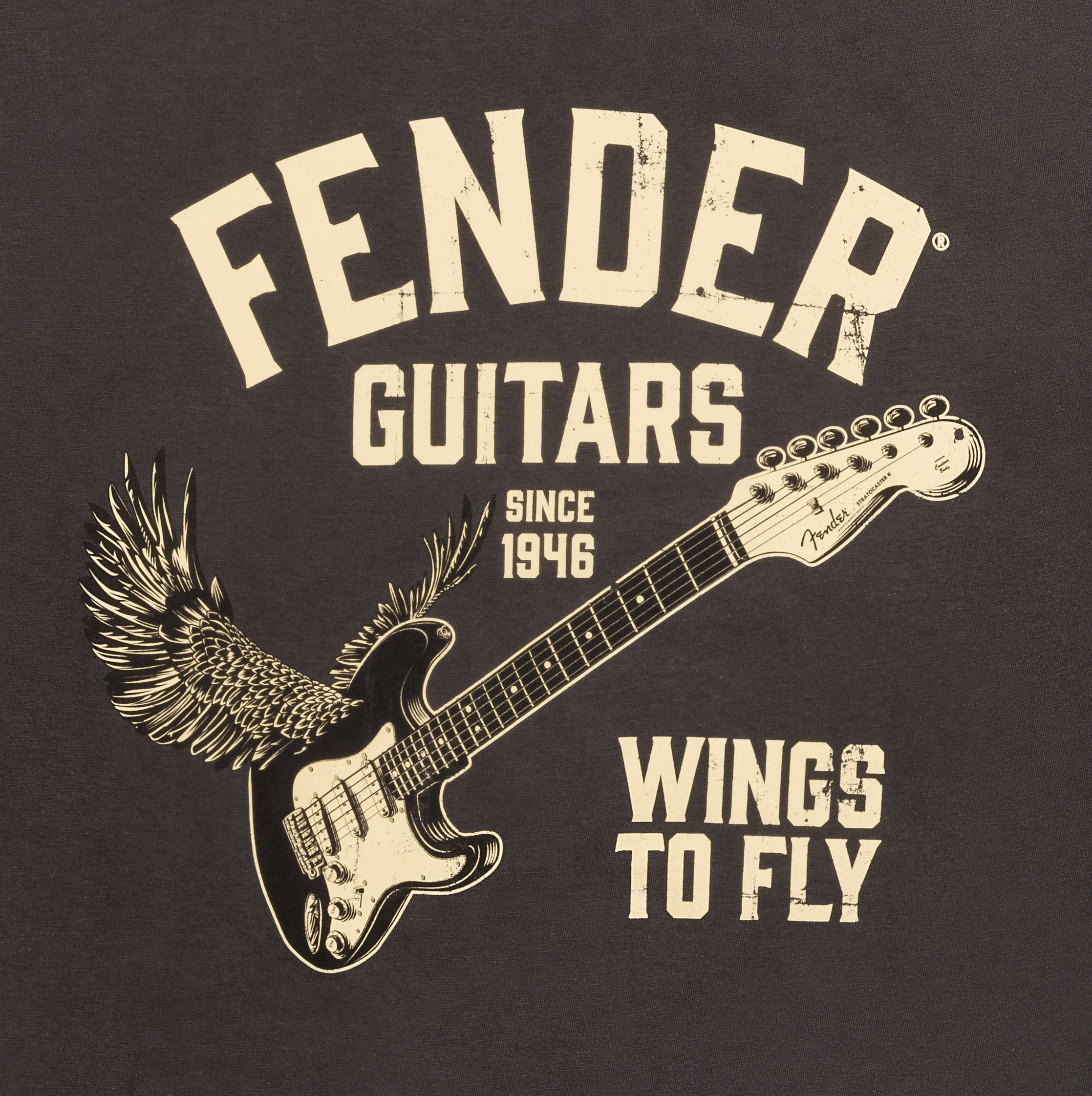 Fender Wings To Fly T-Shirt - Vintage Black (XL)
