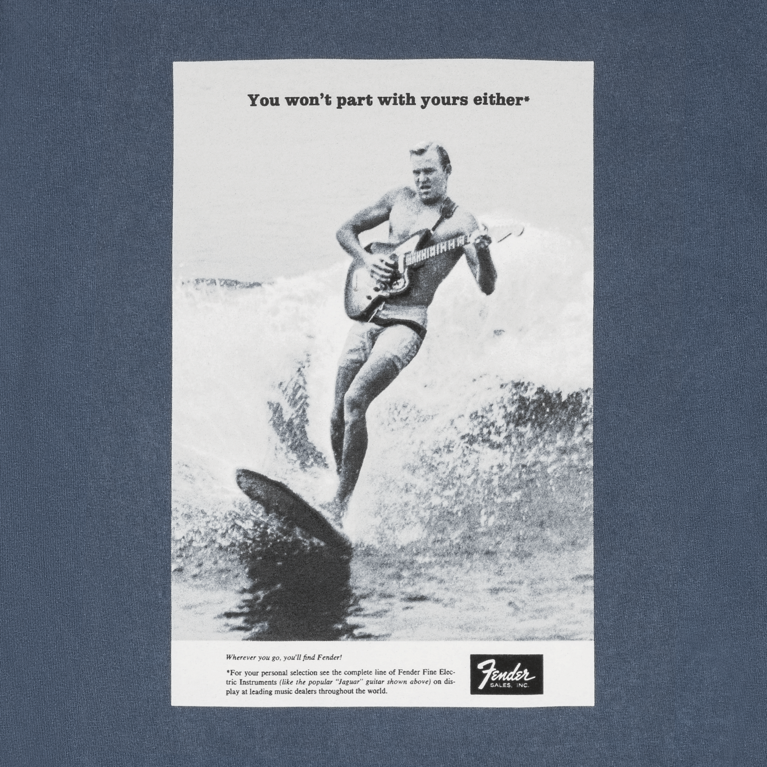 Fender Fender Vintage Ad Surfer T-Shirt  - Ocean (M)